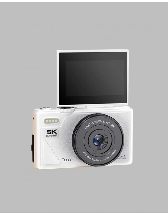 ® 5K UHD Dijital Kamera WiFi Bağlantılı Otofokus 18x Zoom Taşınabilir