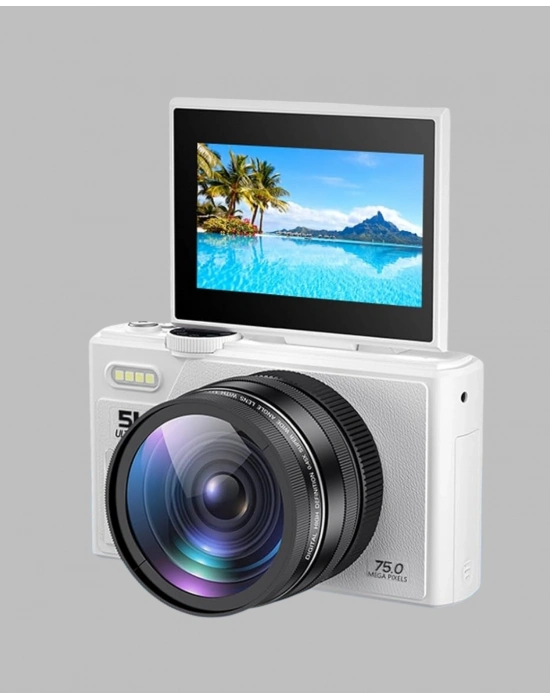 ® 5K UHD Dijital Kamera WiFi Bağlantılı Otofokus 18x Zoom Taşınabilir