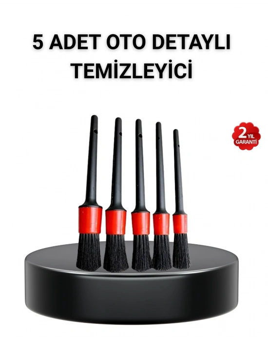 ® 5’li Detay Temizlik Fırçası Seti Araç İç Dış Jant Motor Çok Amaçlı