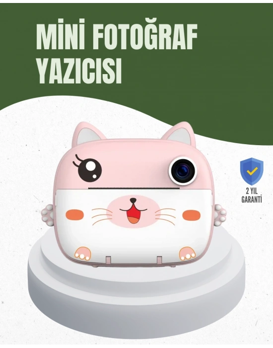 ® 64GB TF Kart Destekli Çoklu Dil Seçeneği Sunan Anında Baskı Kamera