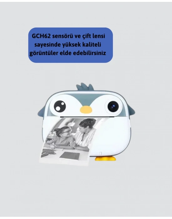® 64GB TF Kart Destekli Çoklu Dil Seçeneği Sunan Anında Baskı Kamera