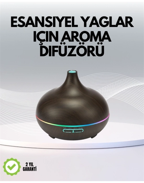 ® 7 Renk Işıklı Ultrasonik Hava Difüzörü – Sessiz ve Güvenli Kullanım