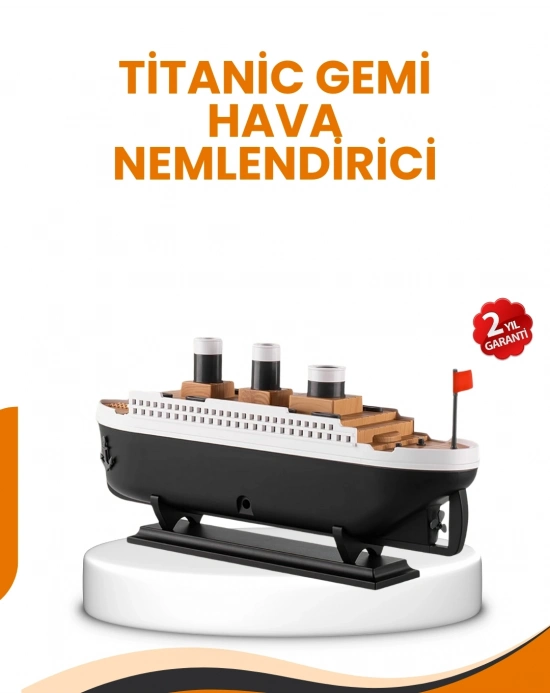 ® 7 Renk Ortam Işıklı Dekoratif Gemi Tasarım Hava Nemlendirici Difüzör