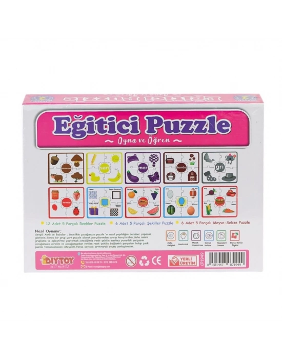 ® 7194 Çark Puzzle Renkler Şekiller -