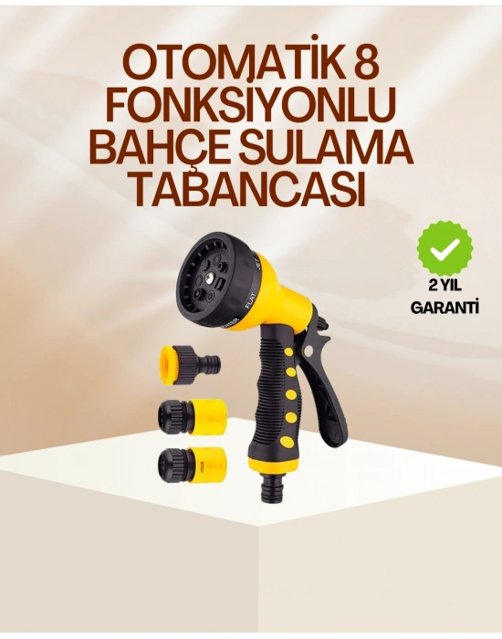 ® 8 Fonksiyonlu Bahçe Sulama Tabancası Seti Çok Amaçlı Hortum Ucu