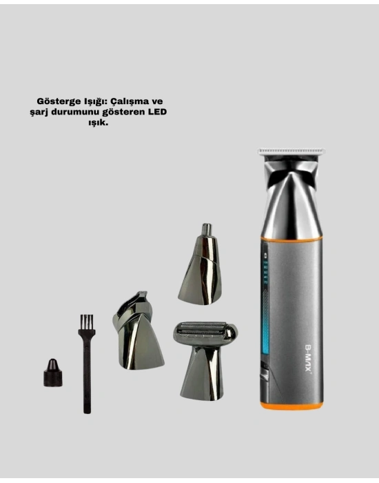 ® 9’u 1 Arada Bakım Seti Güçlü Motorlu Saç Sakal Burun Kulak Trimmer