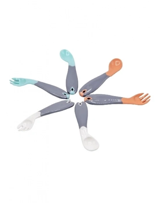 ®  Açılı Mama Kaşık Çatal Takımı 703 Gül Kurusu