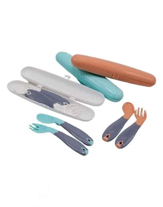 ®  Açılı Mama Kaşık Çatal Takımı 703 Yeşil