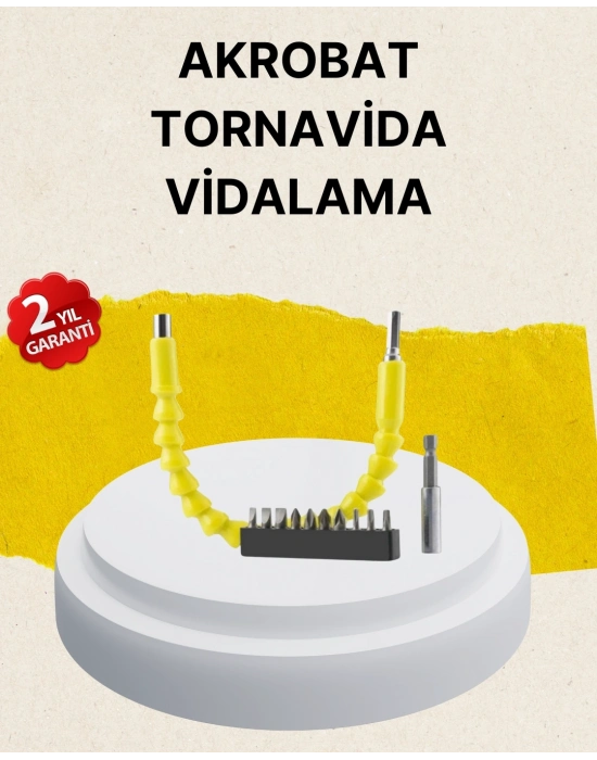 ® Akrobat Vidalama Uç Seti 12 Parça Profesyonel Dar Alan Kullanım
