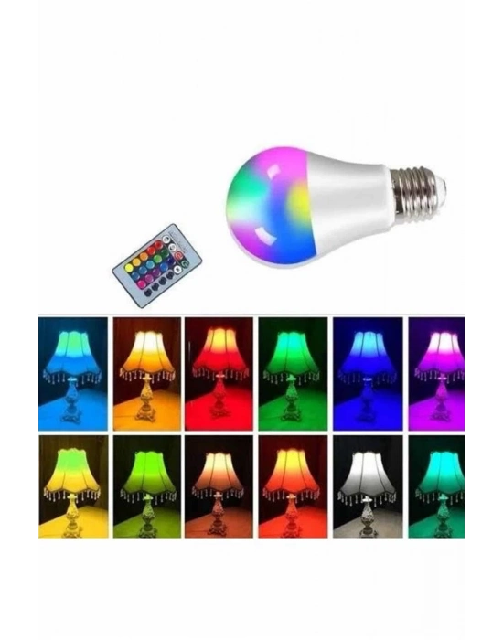 ® Ambiyans Aydınlatma RGB Led Lamba Kumandalı Renk Değiştirebilen