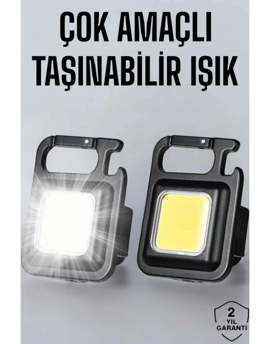 ® Anahtarlık Çok Amaçlı Mıknatıslı Taşınabilir Işık Led Şarjlı