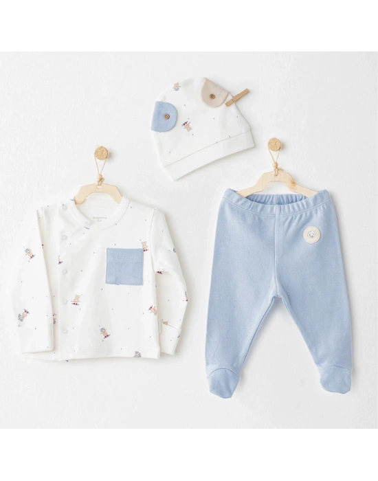 ® AC26073  3lü Zıbın Takım Blue