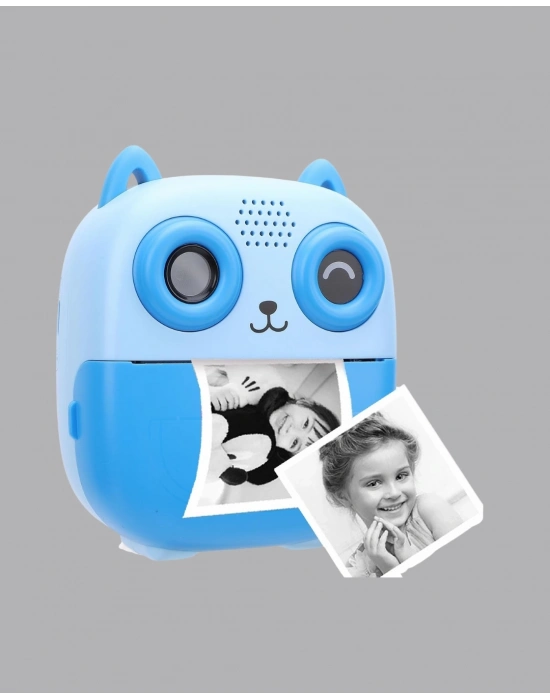 ® Anında Baskı Yapabilen Çocuk Fotoğraf Makinesi Hafıza Kart Destekli