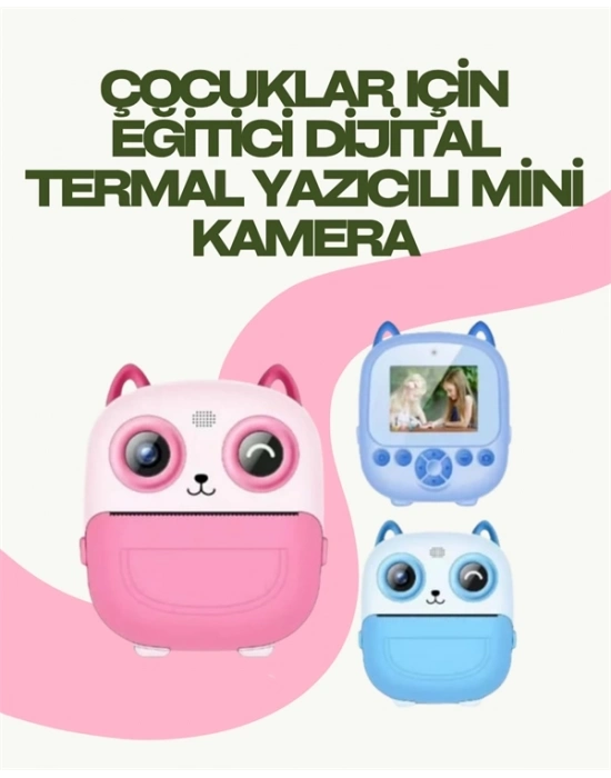 ® Anında Yazdıran Kamera – Çocuklara Uygun, Hafif ve Renkli