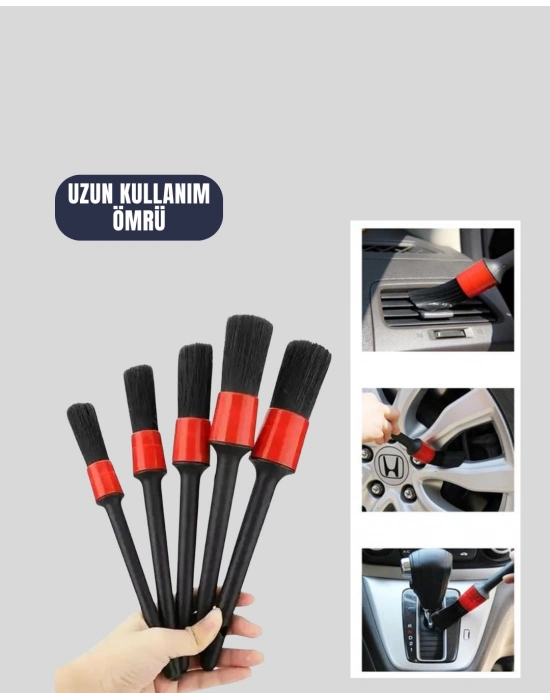® Araç İçi Detaylı Temizlik Seti-Araba Jant ve İç Yüzey Temizlik Fırçaları