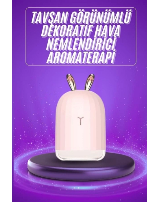 ® Aromaterapi Hava Nemlendirici Dekoratif USB Şarjlı Tavşan Nemlendirici