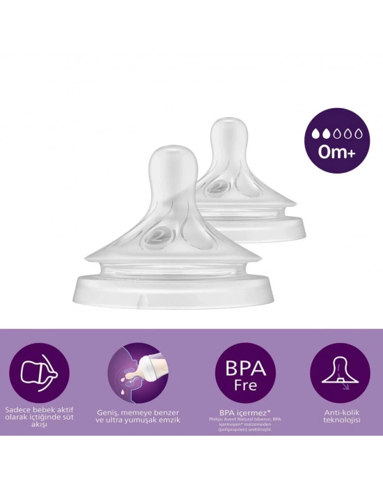 ®   Doğal Tepkili Natural Response 2Li Biberon Emziği No:2 0+ Ay