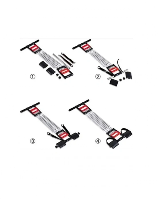 ® Ayarlanabilir Elastik Yaylı Ergonomik Tasarımlı Kas Güçlendirme Seti