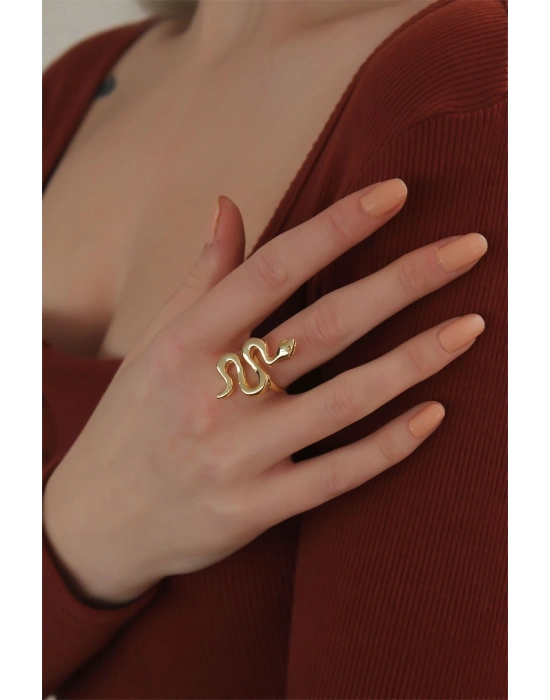 ® Ayarlanabilir Gold Renk Yılan Yüzük