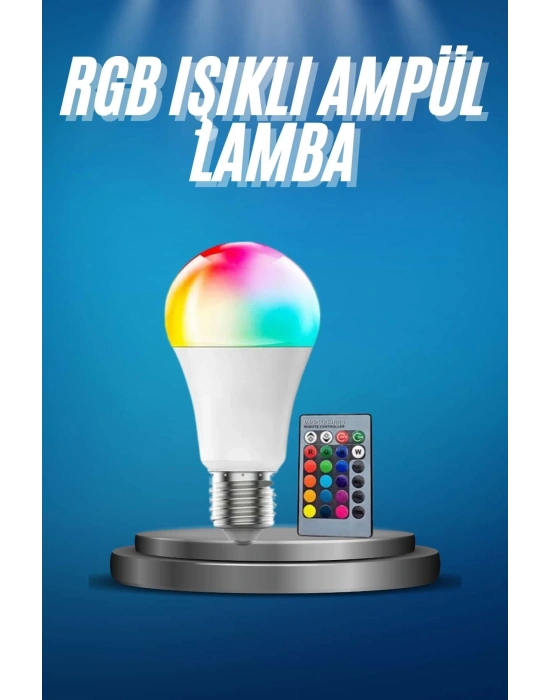 ® Ayarlanabilir Parlaklık RGB Led Ampul Beyaz Lamba Ve Renkli Ampul