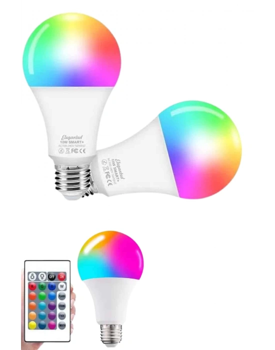 ® Ayarlanabilir Parlaklık RGB Led Ampul Beyaz Lamba Ve Renkli Ampul