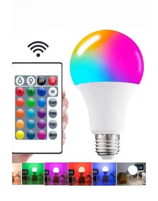 ® Ayarlanabilir Parlaklık RGB Led Ampul Beyaz Lamba Ve Renkli Ampul