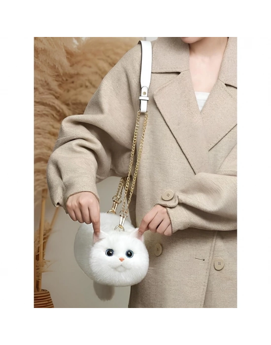 ® Kedi El Çantası Beyaz