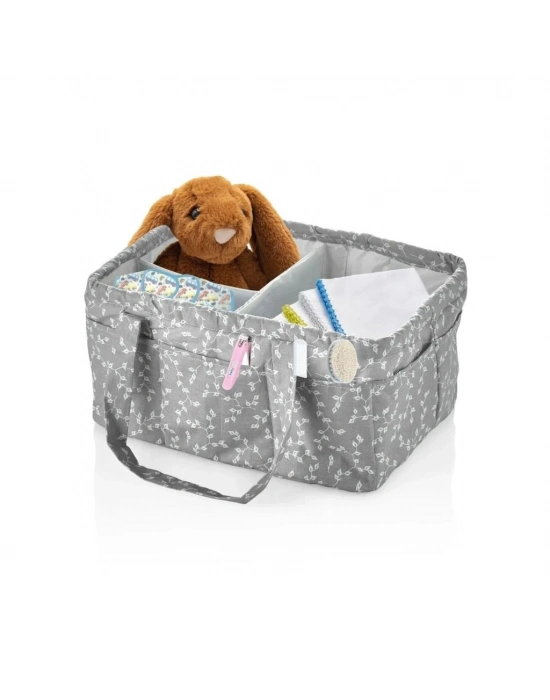 ®  Katlamalı Anne & Bebek Organizer 795 Gri Çiçek