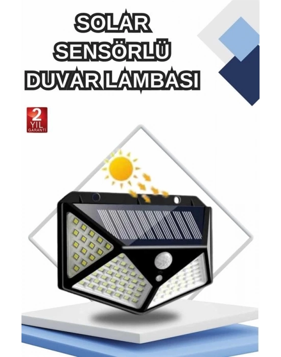 ® Bahçe Lambası Bahçe Aydınlatma Sensörlü Suya Dayanıklı 100 Led