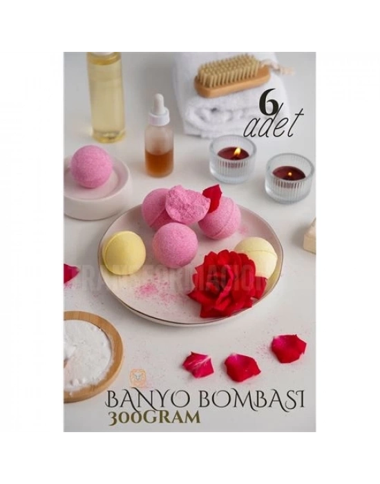 ® Banyo Bombası Jakuzi Küvet Banyo Bombası Topu 6 adet 300 Gr