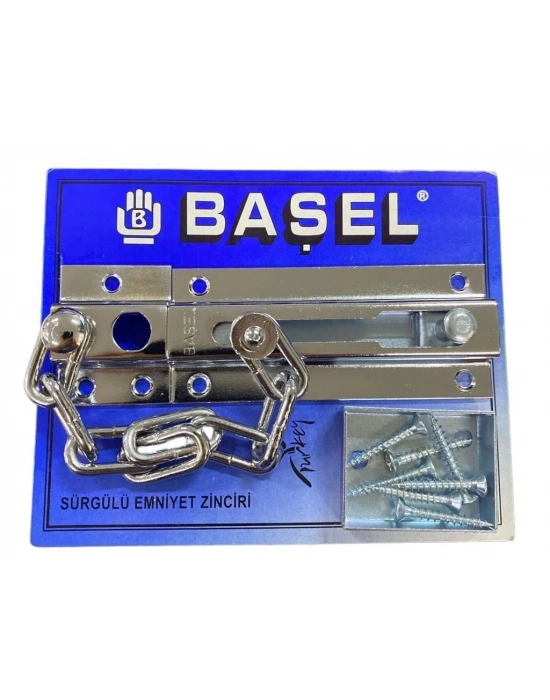 ® Başel Sürgülü Kapı Emniyet Zinciri Krom