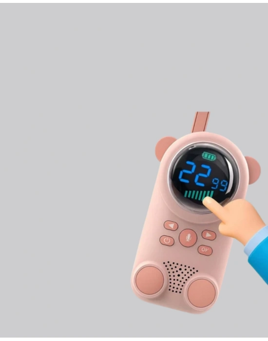 ® Bebek Telsizi LCD Ekran VOX İki Yönlü İletişim USB Şarj Hafif