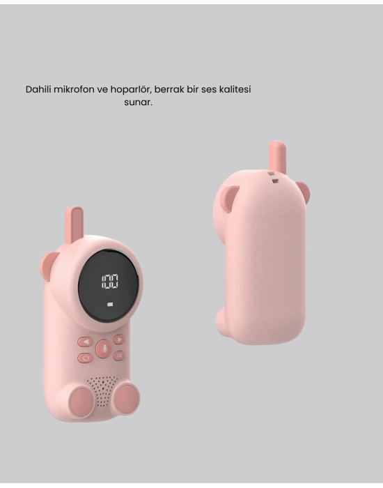 ® Bebek Telsizi LCD Ekran VOX İki Yönlü İletişim USB Şarj Hafif