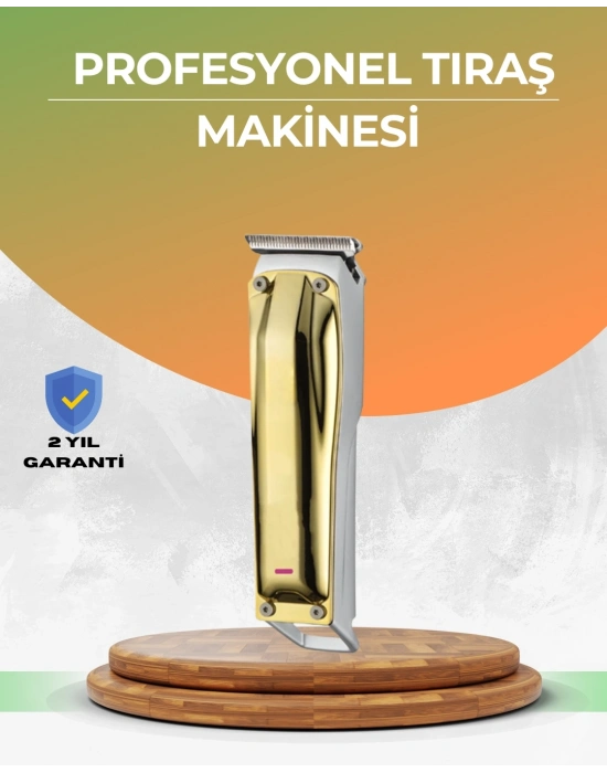 ® Berber Tipi Saç Sakal Kesme Makinesi USB Şarjlı Sessiz Motorlu