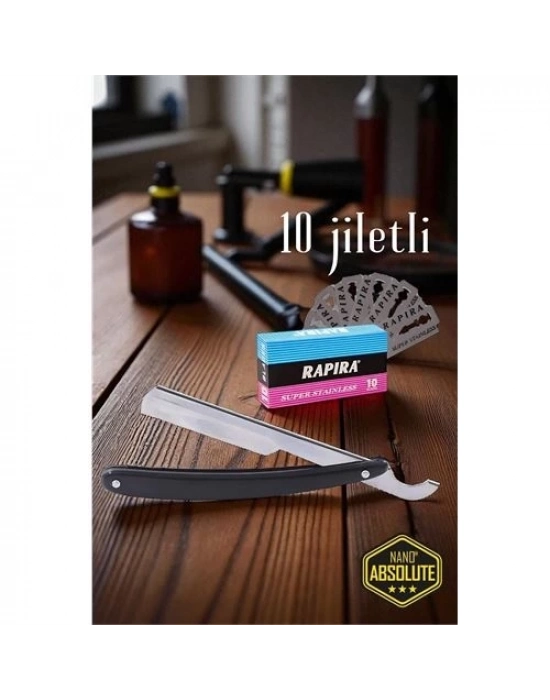 ® Berber Usturası - 10 Jiletli Türk Tipi Berber Tıraş Usturası