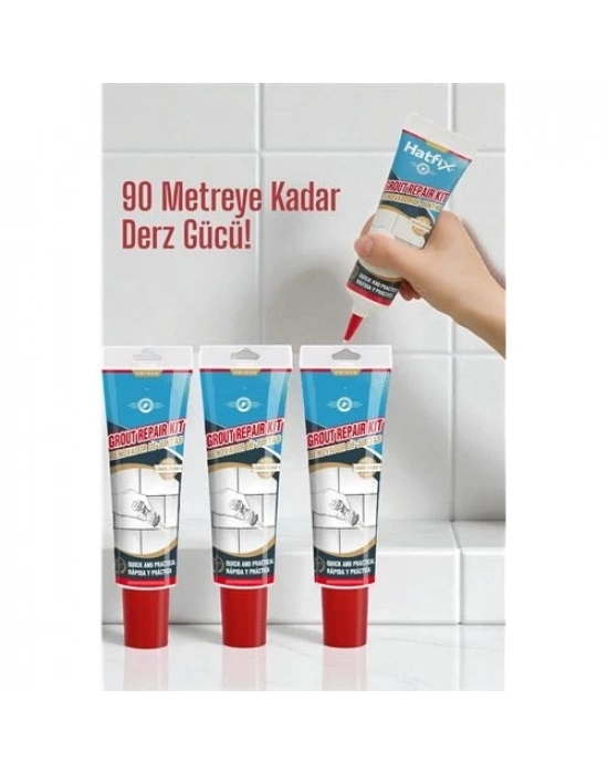 ® Beyaz Derz Dolgu Macunu Fayans Arası Temizlik ve Yenileme Çözümü 90 Metre