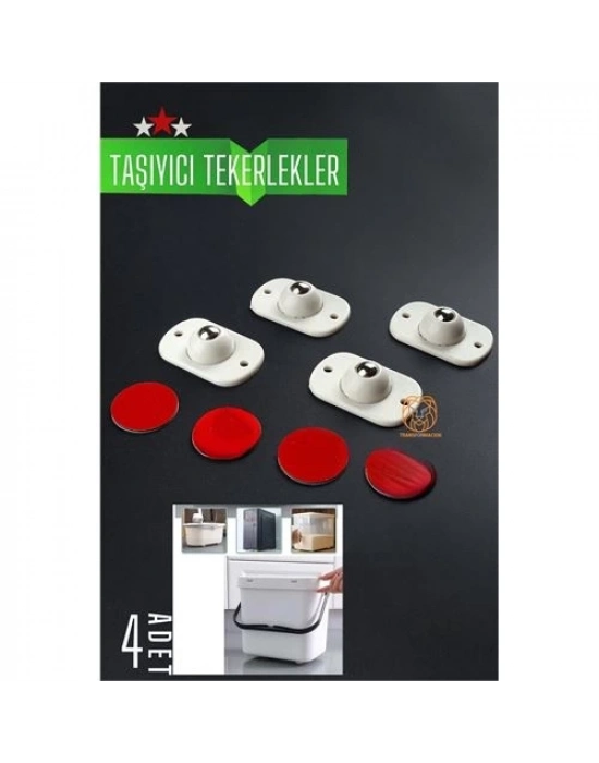 ® Bilyeli Mini Taşıyıcı Tekerlek Seti  360D Yapışkanlı