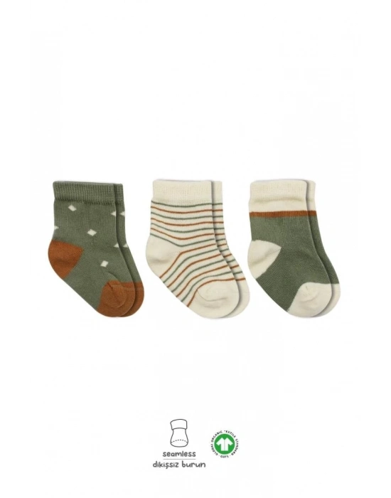 ®   3Lü Penye Kız Soket Çorap 10112 Nil