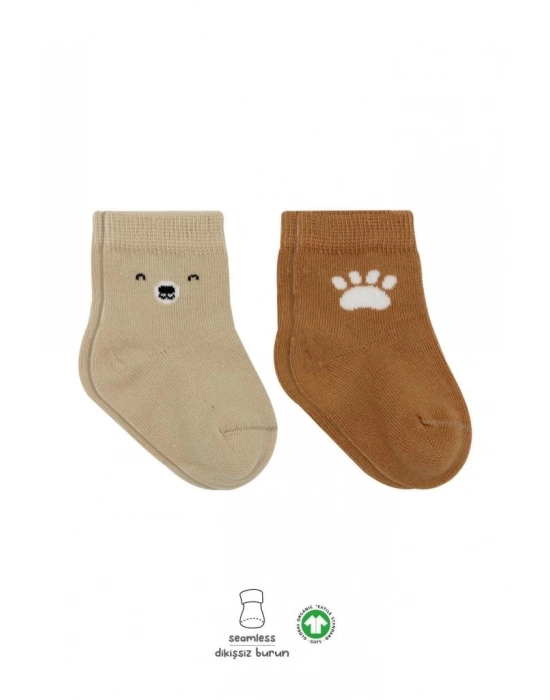 ®  Bear Penye Soket Çorap 2Li BS10116 Bej
