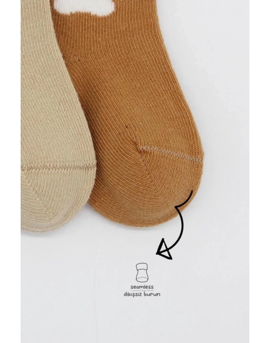 ®  Bear Penye Soket Çorap 2Li BS10116 Bej