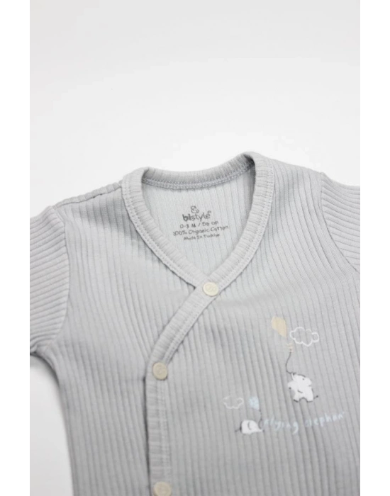 ® 2li Yarım Kol Badi 17117 Ekru Gri