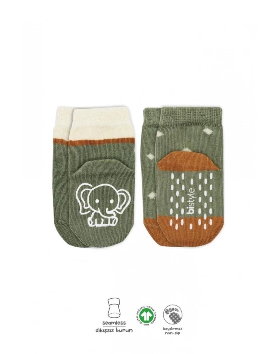 ®   2Li Hayvan Figür Kaymaz Kız Soket Çorap 10120 Nil