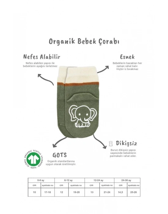 ®   2Li Hayvan Figür Kaymaz Kız Soket Çorap 10120 Nil