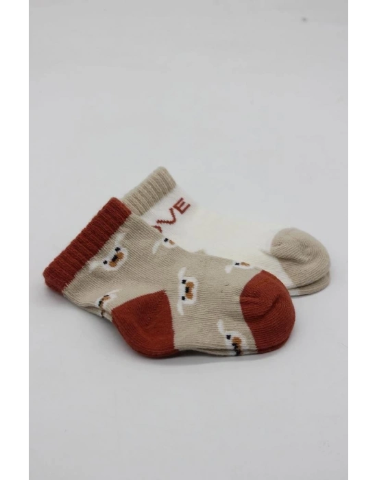 ®   2Li Love Dog Penye Soket Çorap 10118 Bej