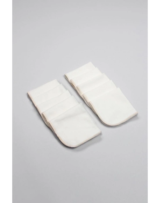 ®   Organik 28x28 10Lu Penye Mendil 90101 Ekru