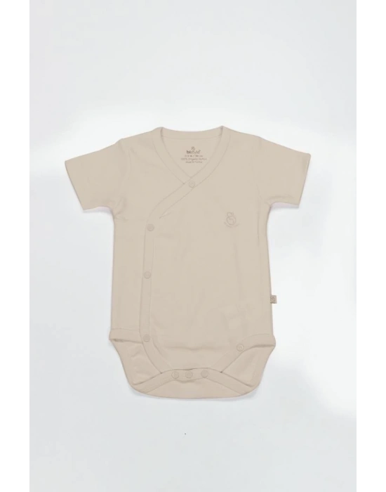 ®   Organik Natural Basic Style Kruvaze Yarım Kol Body BS17101 Bej