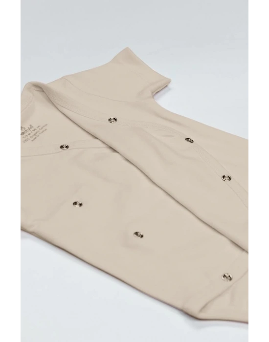 ®   Organik Natural Basic Style Kruvaze Yarım Kol Body BS17101 Bej
