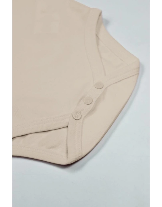 ®   Organik Natural Basic Style Yarım Kol Body BS17103 Bej