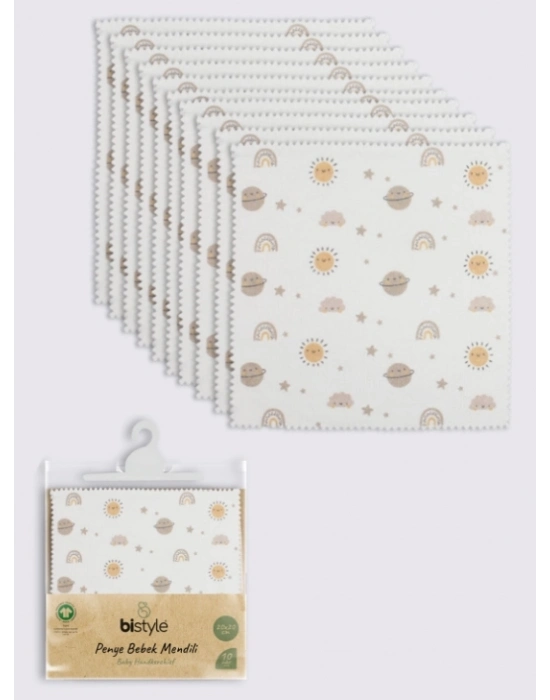 ®   Planet 20x20 10Lu Penye Mendil 90164 Ekru