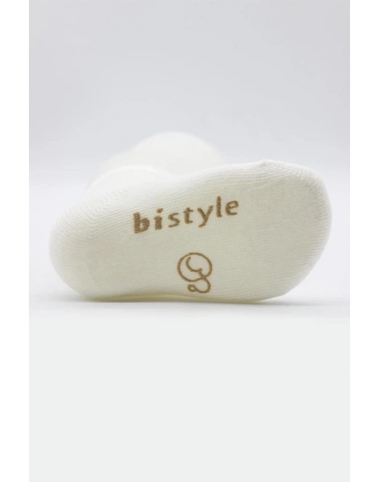 ®  Puanlı Kaymaz Penye Soket Çorap 3Lü BS10108 Bej